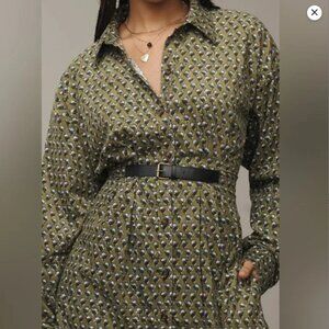 Anthropologie Belted Corduroy MidI Dress NWOT 20W